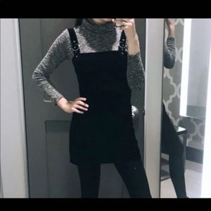 Black overall dress